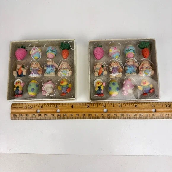 24 Vtg 1999 Spring Easter Small Resin Ornaments Gardening Grannycore Grandmacore - Picture 4 of 9